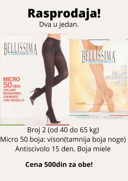 Čarape Bellissima Micro 50 i Antiscivolo 15