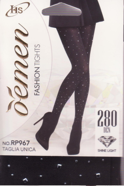 Hulahop debele čarape sa cirkonima Fashion 967