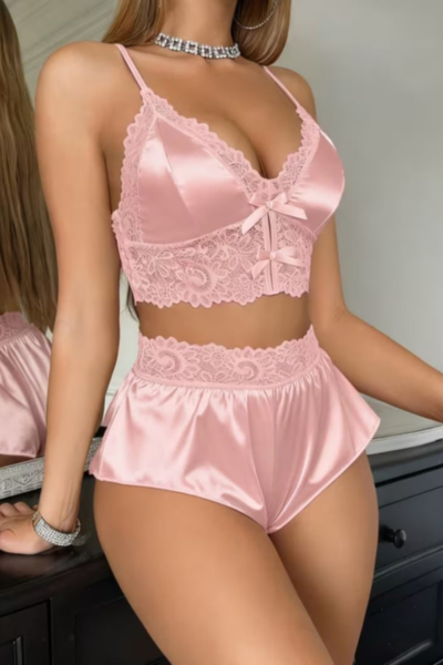 Bebi dol saten čipka 26464