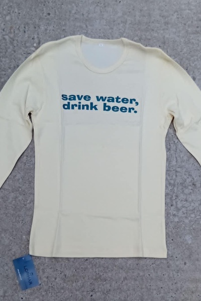 Muška majica sa štampanom save water drink beer